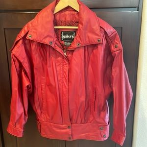 Vintage Gallery Puff Sleeve Leather jacket